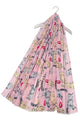 Cat Sketch Print Frayed Scarf