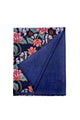 Ethnic Floral Print Wool Frayed Scarf