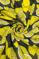 Lemon Fruit Print Frayed Scarf