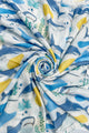 Shark Sealife Print Frayed Scarf