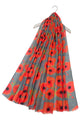 Vibrant Poppy Floral Print Frayed Scarf