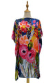 Bright Floral Bouquet Silk Cover Up