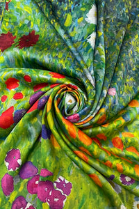 Klimt Flower Garden Silk Cover Up