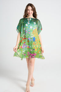 Klimt Flower Garden Silk Cover Up