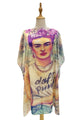 Modern Frida Kahlo Silk Cover Up