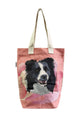 Border Collie Dog Art Print Cotton Tote Bag (Pack Of 3)  - Multi