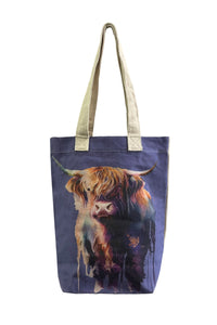 Scottish Highland Cow Print Cotton Tote Bag (Pack Of 3)