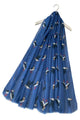 Puffin Bird Print Frayed Scarf