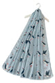 Puffin Bird Print Frayed Scarf