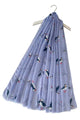 Puffin Bird Print Frayed Scarf