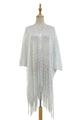 Summer Metallic Mesh Tassel Cover Up