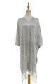 Summer Metallic Mesh Tassel Cover Up