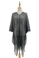 Summer Metallic Mesh Tassel Cover Up