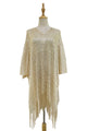 Summer Metallic Mesh Tassel Cover Up