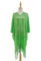 Summer Metallic Mesh Tassel Cover Up