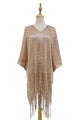 Summer Metallic Mesh Tassel Cover Up