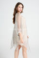 Summer Metallic Mesh Tassel Cover Up