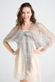 Summer Metallic Mesh Tassel Cover Up