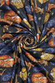 Fox & Deer Night Sky Art Inspired Wool Tassel Scarf