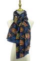 Fox & Deer Night Sky Art Inspired Wool Scarf