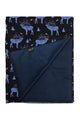 Decorative Reindeer & Night Sky Print Wool Scarf