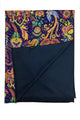 Detailed Paisley & Bird Print Wool Scarf