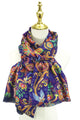 Detailed Paisley & Bird Print Wool Scarf