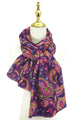 Detailed Paisley Print Wool Scarf