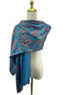 Vibrant Paisley Floral Wool Frayed Scarf