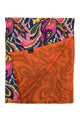 Bright Floral Print Wool Scarf