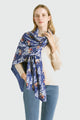Reindeer & Christmas Tree Print Wool Scarf