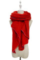 Plain Contrast Stitch Wool Diagonal Edge Scarf