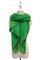Plain Contrast Stitch Wool Diagonal Edge Scarf