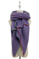 Plain Contrast Stitch Wool Diagonal Edge Scarf
