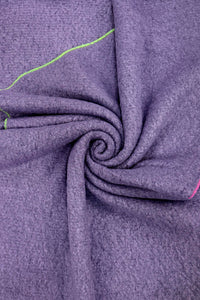 Plain Contrast Stitch Wool Diagonal Edge Scarf