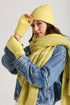 Plain Boucle Wool Scarf, Hat & Glove Set