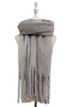 Cosy Plain Blanket Tassel Scarf