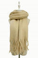 Cosy Plain Blanket Tassel Scarf