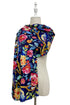 Enchanting Bird & Floral Print Wool Frayed Scarf