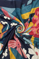 Bold Mixed Floral Print Frayed Scarf