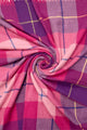 Grid Check Print Tassel Scarf