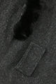Faux Fur Trim Pull Through Wool Cape