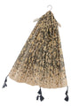 Foiled Leopard Print Camo Tassel Scarf