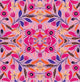 Symmetrical Poppy Print Square Tassel Scarf