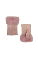 Diamante & Faux Fur Trim Fingerless Gloves