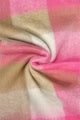 Multi Check Print Wool Tassel Scarf