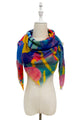 Artistic Loveheart Frayed Square Scarf