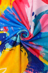 Artistic Loveheart Frayed Square Scarf