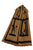 Large Geometric Block Print Wool Frayed Scarf