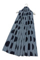 Bold Polka Dot Print Wool Frayed Scarf